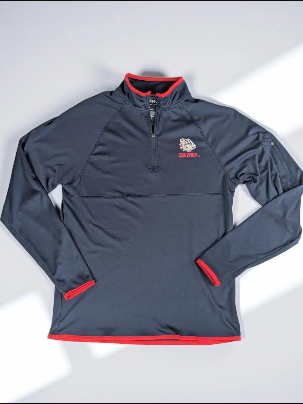 Colosseum Gonzaga Bulldogs 1/4 Zip Pullover Men's Small Blue Zipper‎ Arm Sleeve